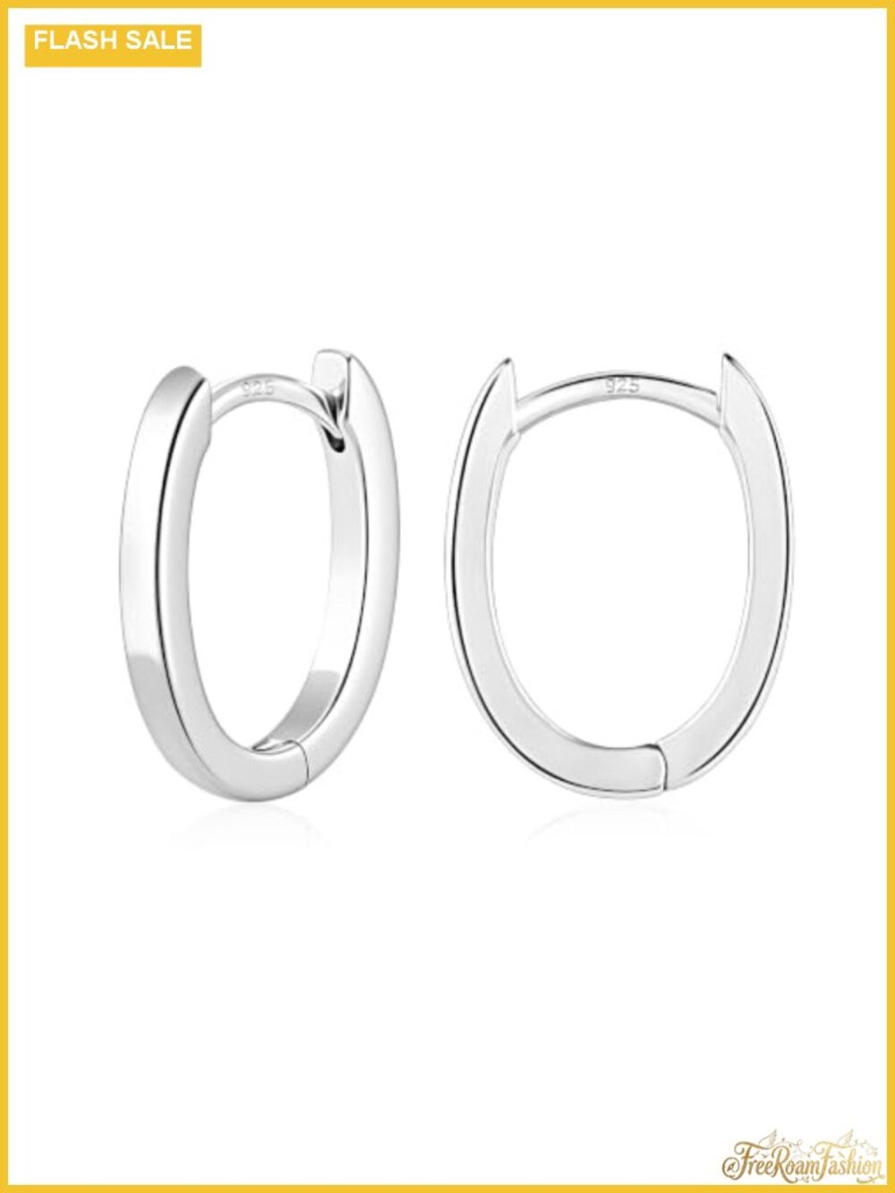 Silver Plated Small Chunky Huggie Hoop Earrings for Women Lightweight